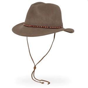 Sunday Afternoons Vail Wool Hat Brown S/M Bead Hatband